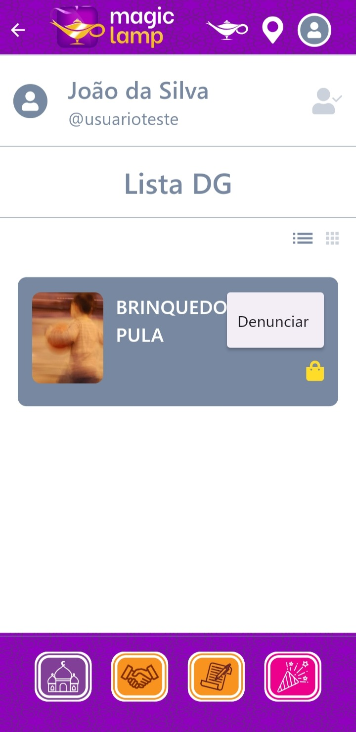 Item da lista de um usuário